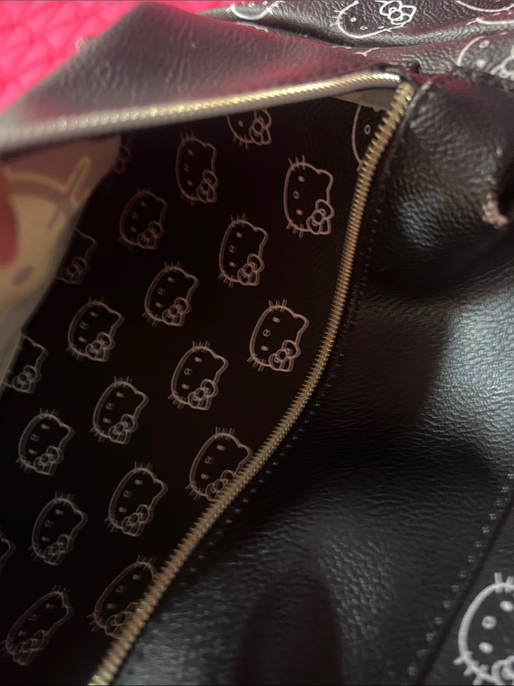 Hello Kitty Black Backpack with Red Bow Accent - Picture 4 of 12